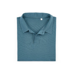 Polo unisex a manica corta in cotone biologico 160 g/m² Ipanema color blu petrolio seconda vista frontale
