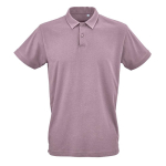 Polo unisex a manica corta in cotone biologico 160 g/m² Ipanema color lilla vista frontale