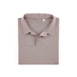 Polo unisex a manica corta in cotone biologico 160 g/m² Ipanema color grigio topo seconda vista frontale