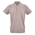 Polo unisex a manica corta in cotone biologico 160 g/m² Ipanema color grigio topo vista frontale