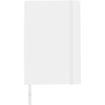 Taccuino A5 in PU riciclato con chiusura elastica e pagine a righe color bianco prima vista