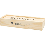 Gioco del domino con tessere in legno FSC in custodia di legno prima vista