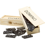 Gioco del domino con tessere in legno FSC in custodia di legno terza vista