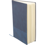Taccuino A5 in PU riciclato con copertina rigida e finitura in velluto a coste con pagine a righe quinta vista