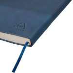 Taccuino A5 in PU riciclato con copertina rigida e finitura in velluto a coste con pagine a righe settima vista