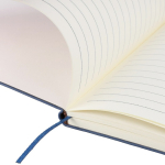 Taccuino A5 in PU riciclato con copertina rigida e finitura in velluto a coste con pagine a righe ottava vista