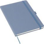 Quaderno A5 con copertina in cartone riciclato e pagine a righe terza vista