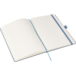 Quaderno A5 con copertina in cartone riciclato e pagine a righe quarta vista