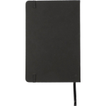 Taccuino A5 in pelle sintetica con chiusura elastica e pagine a quadretti terza vista