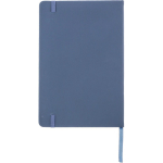 Taccuino A5 in pelle sintetica con chiusura elastica e pagine a quadretti quinta vista