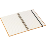 Quaderno A5 in pelle sintetica riciclata con pagine a righe terza vista