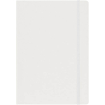 Taccuino in cartone A5 con chiusura elastica e pagine a righe color bianco prima vista