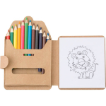 Set da colorare in cartone con matite colorate e disegni per bambini color multicolore seconda vista