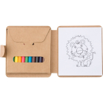 Set da colorare in cartone con matite colorate e disegni per bambini terza vista