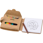 Set da colorare in cartone con matite colorate e disegni per bambini quarta vista