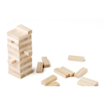 Gioco di abilità con blocchi in legno di pino FSC in sacchetto di cotone quinta vista
