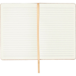 Taccuino A5 in pelle sintetica effetto sughero con pagine a righe color marrone prima vista