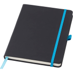 Taccuino A5 in pelle sintetica riciclata con chiusura elastica e pagine a righe seconda vista