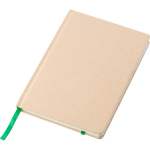 Taccuino A5 in cartone riciclato con chiusura elastica, pagine a righe seconda vista