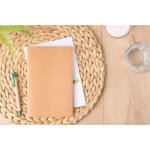 Taccuino A5 con copertina in kraft lavato dal design flessibile e pagine a righe color marrone prima vista