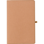 Taccuino A5 con copertina in kraft lavato dal design flessibile e pagine a righe color marrone seconda vista