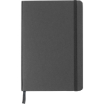 Taccuino A5 in cartone riciclato con segnalibro, pagine a righe color nero prima vista