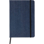 Taccuino A5 in tela denim con finitura casual e pagine a righe prima vista
