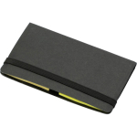 Porta note in cartone con chiusura elastica e note adesive prima vista