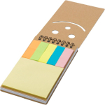 Blocco note in cartone FSC con adesivi colorati e fogli a righe quarta vista