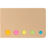 Porta note in cartone con note adesive assortite per l’organizzazione color marrone prima vista