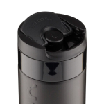 Tazza termica da viaggio in acciaio inox con meccanismo antigoccia Dopper 400 ml color nero quinta vista
