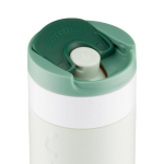 Tazza termica da viaggio in acciaio inox con meccanismo antigoccia Dopper 400 ml color verde bosco prima vista