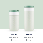 Tazza termica da viaggio in acciaio inox con meccanismo antigoccia Dopper 400 ml color verde bosco settima vista