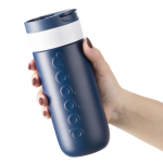 Tazza termica da viaggio in acciaio inox con meccanismo antigoccia Dopper 400 ml color blu mare sesta vista