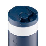 Tazza termica da viaggio in acciaio inox con meccanismo antigoccia Dopper 400 ml color blu mare settima vista