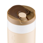 Tazza termica da viaggio in acciaio inox con meccanismo antigoccia Dopper 400 ml color marrone chiaro settima vista