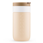 Tazza termica da viaggio in acciaio inox con coperchio a ribalta Dopper 300 ml color marrone chiaro seconda vista
