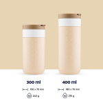 Tazza termica da viaggio in acciaio inox con coperchio a ribalta Dopper 300 ml color marrone chiaro sesta vista