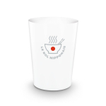 Bicchiere riutilizzabile e riciclabile in plastica versione mini 220 ml color bianco