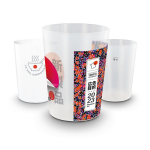 Bicchiere riutilizzabile e riciclabile in plastica versione mini 220 ml color traslucido