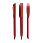 Penna a sfera in plastica a rotazione con inchiostro nero Super Clip Glacé BIC® color rosso