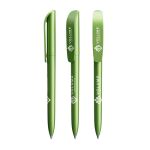 Penna a sfera in plastica a rotazione con inchiostro nero Super Clip Glacé BIC® color verde