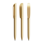 Penna a sfera in plastica a rotazione con inchiostro nero Super Clip Glacé BIC® color oro