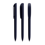 Penna a sfera in plastica con meccanismo a rotazione e inchiostro nero Super Clip Soft BIC® color blu mare