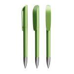 Penna a sfera in plastica ricaricabile con inchiostro nero Super Clip Glacé BIC® color verde