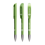 Penna a sfera in plastica ricaricabile con inchiostro nero Super Clip Glacé BIC® color verde