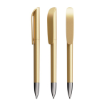 Penna a sfera in plastica ricaricabile con inchiostro nero Super Clip Glacé BIC® color oro