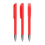 Penna a sfera in plastica ricaricabile con inchiostro nero Super Clip Soft BIC® color rosso