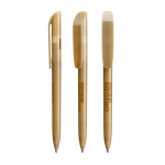 Penna biodegradabile girevole con scrittura blu Super Clip Origin BIC® color bianco sporco