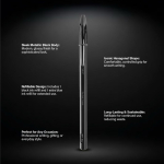 Penna a sfera in metallo ricaricabile con ricariche e scrittura nera Cristal® Re’New Black BIC®